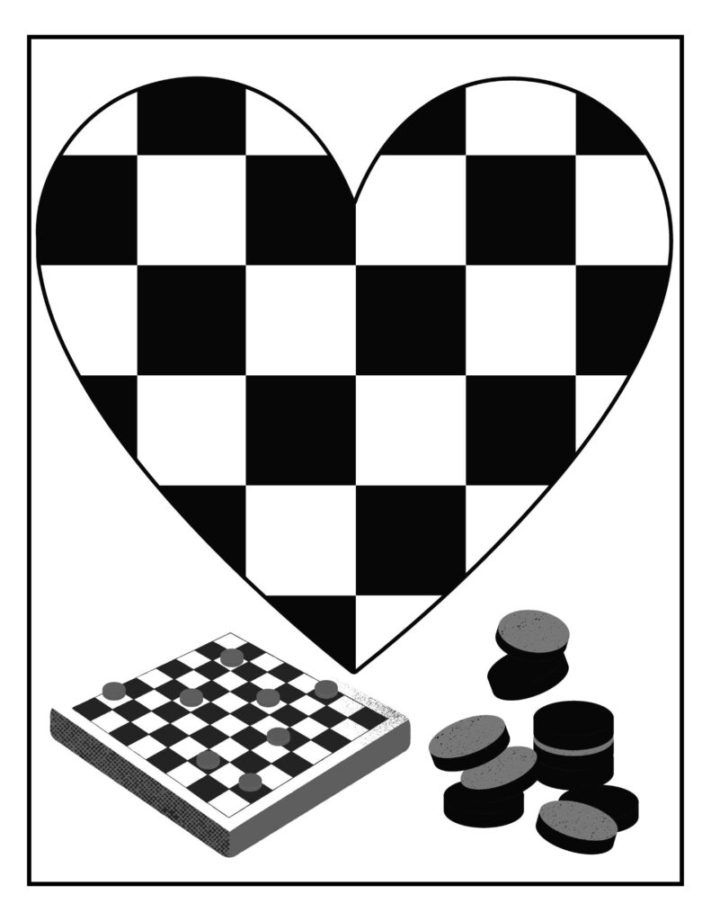 Checkers Coloring Page