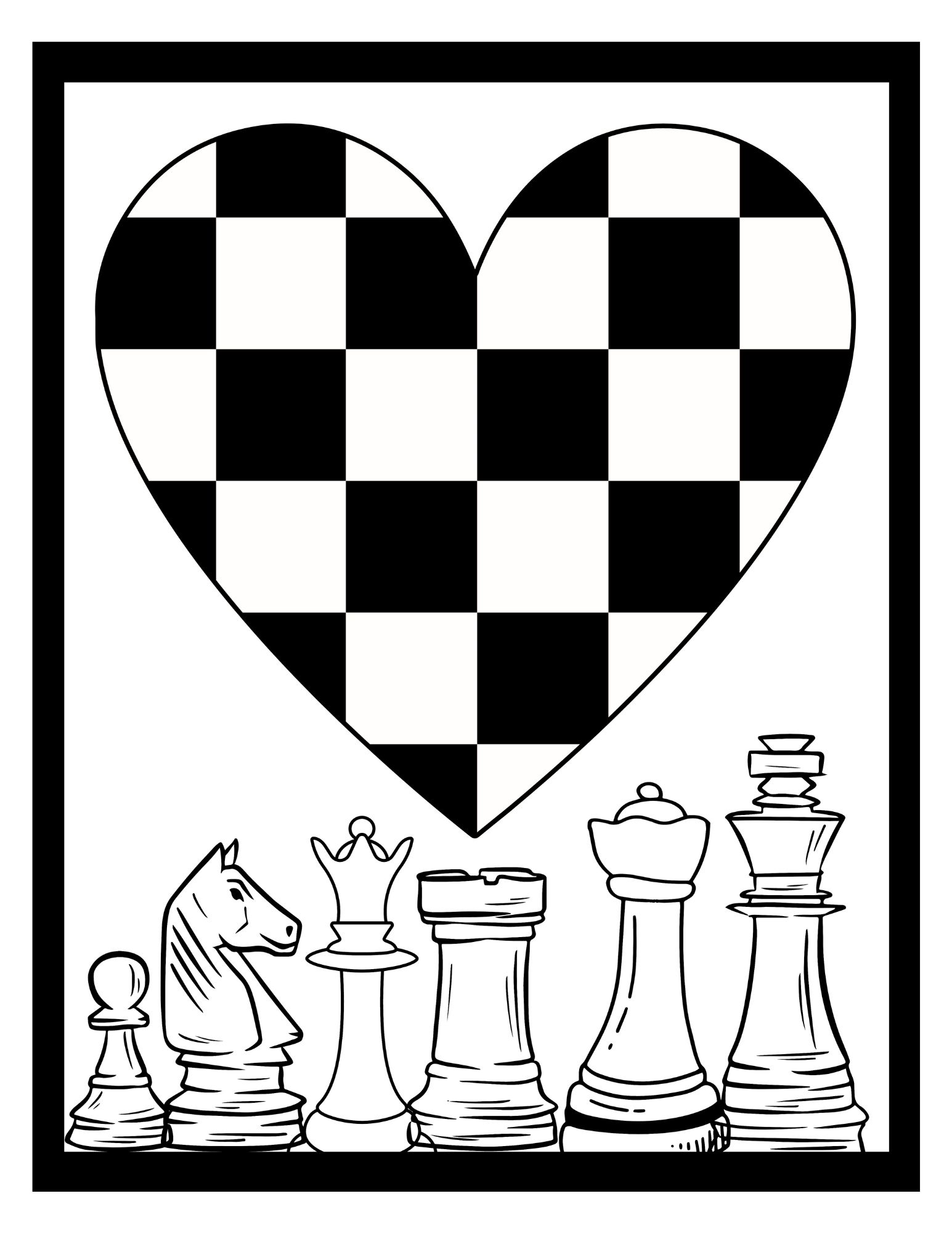 Chess Coloring Page