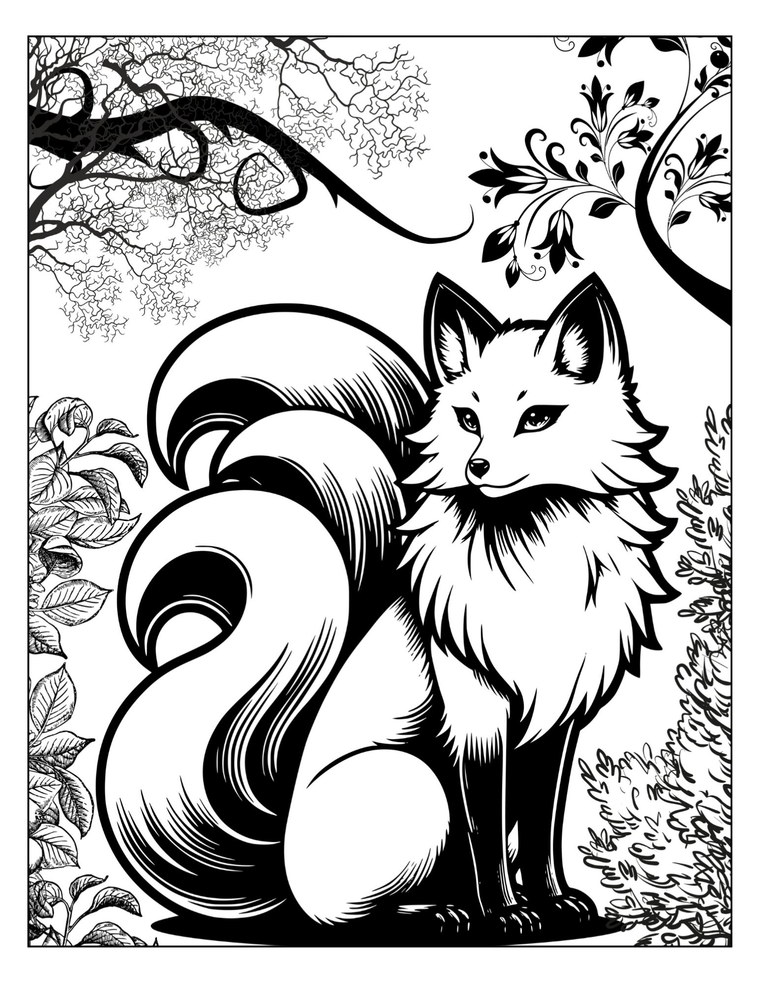 Fox Coloring Page