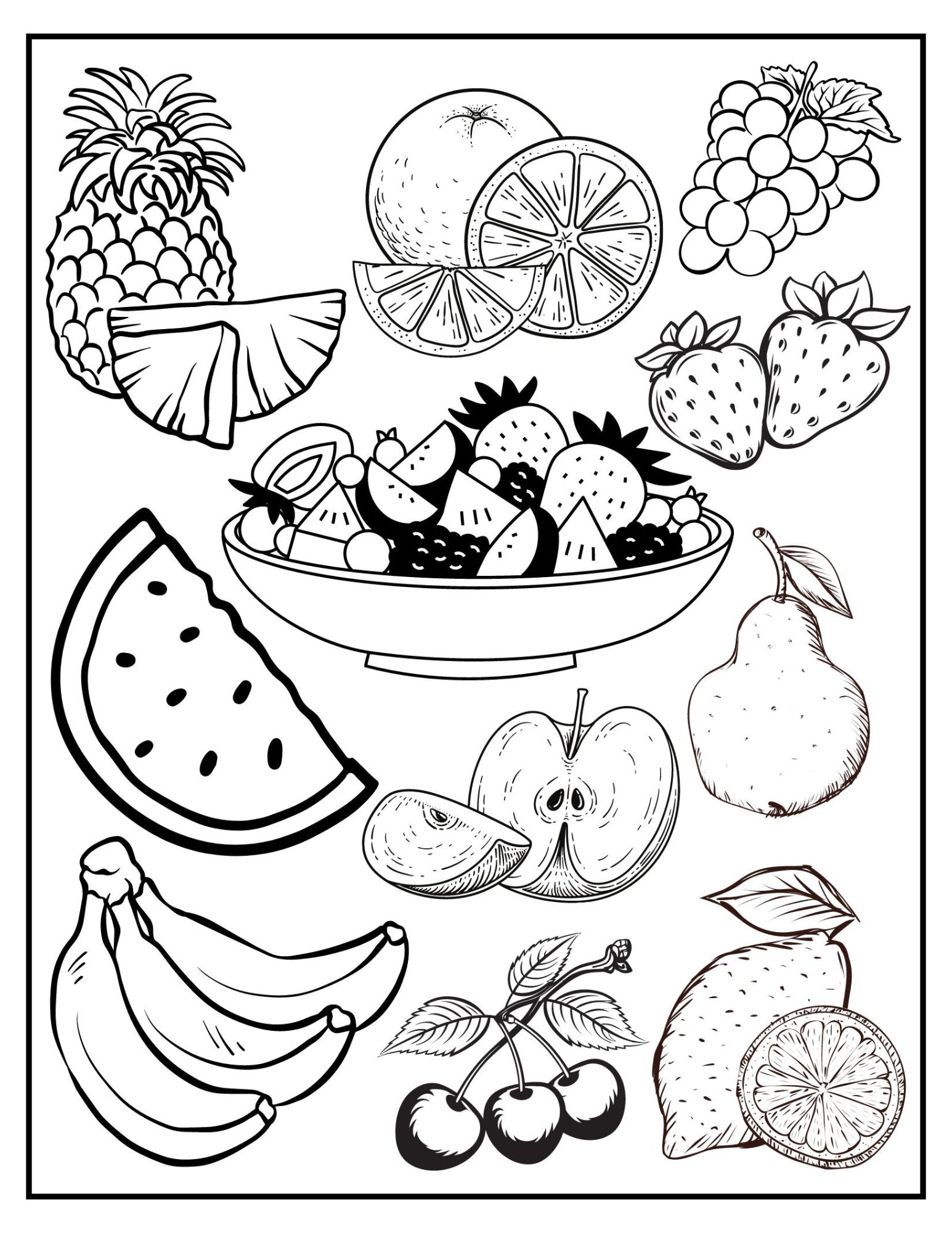 Fruit Coloring Page