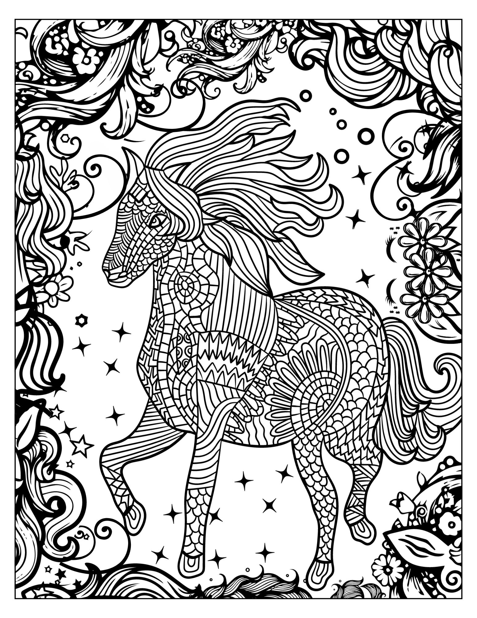 Horse Coloring Page