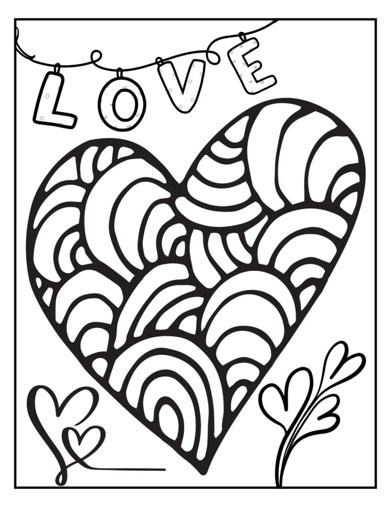 Love Coloring Page