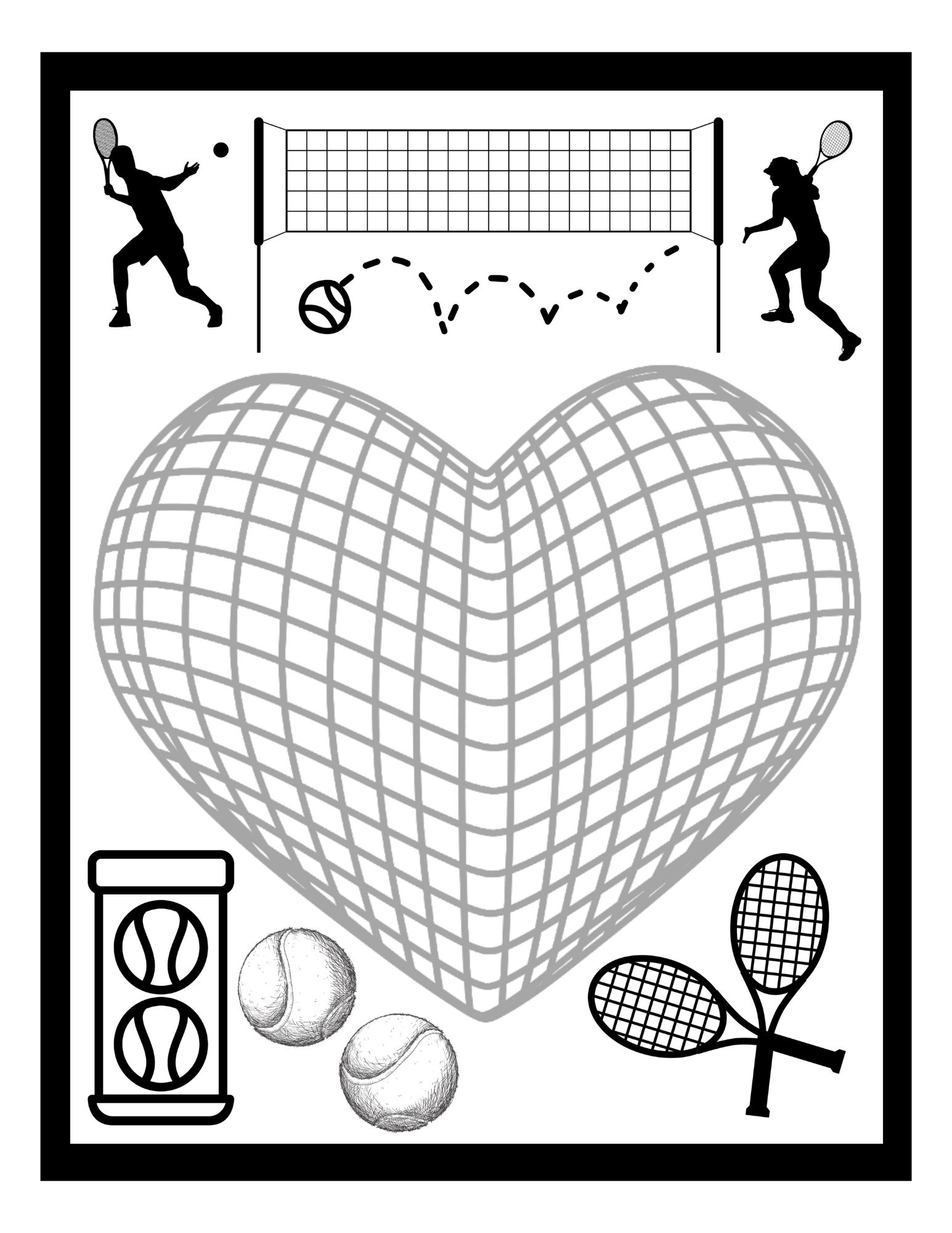 Tennis Coloring Page