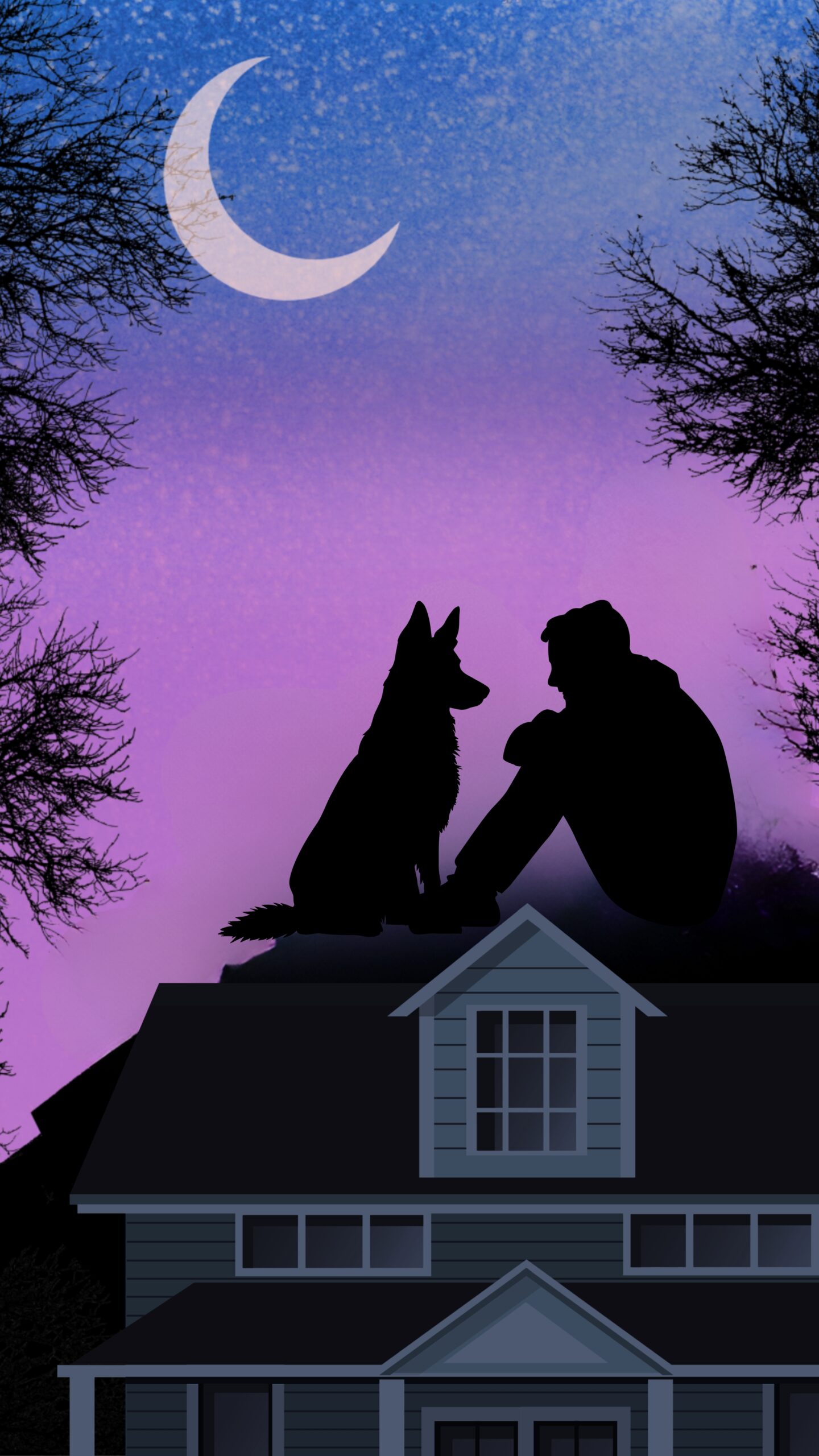 Best Buddies On The Rooftop Wall Art