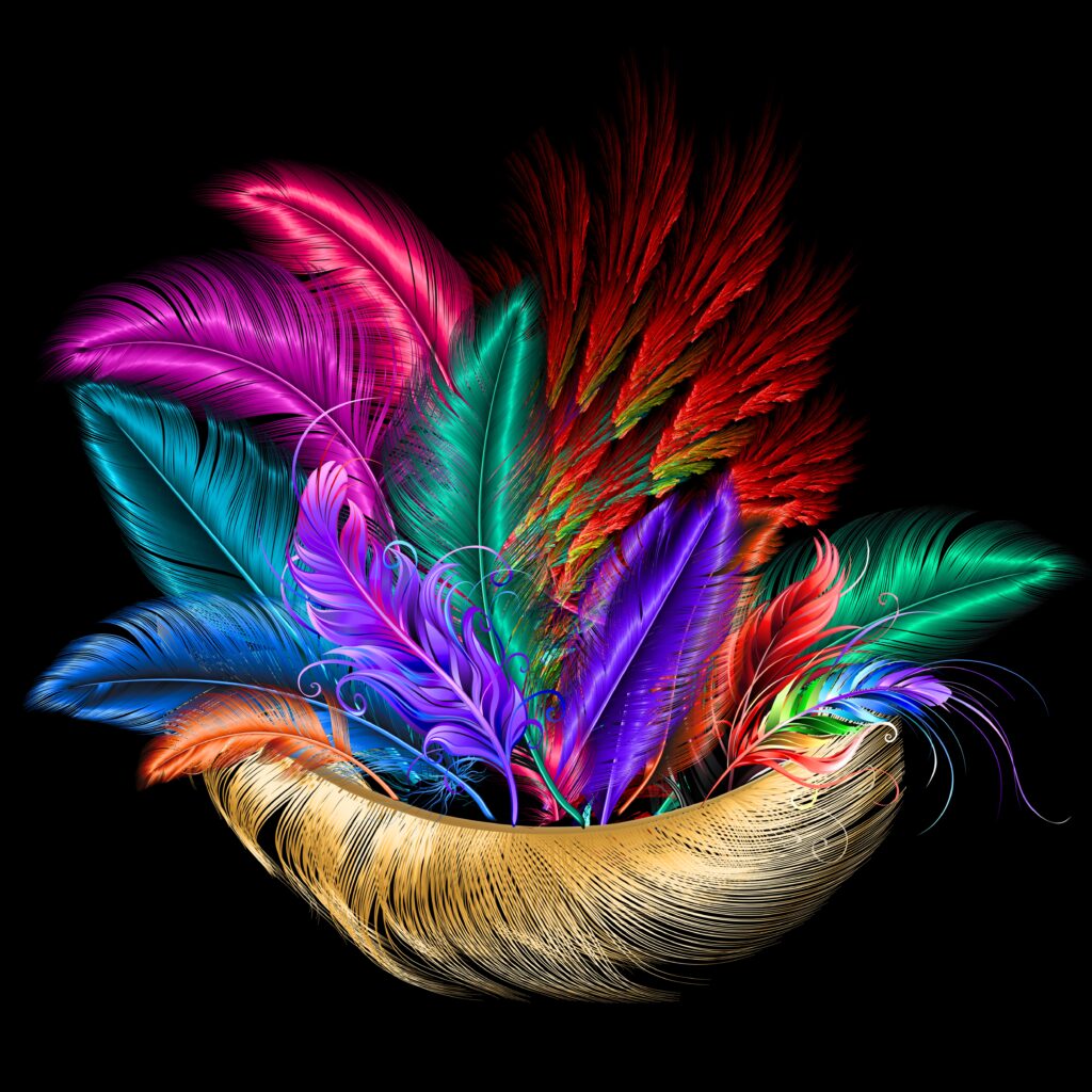 Feathered Basket Wall Art