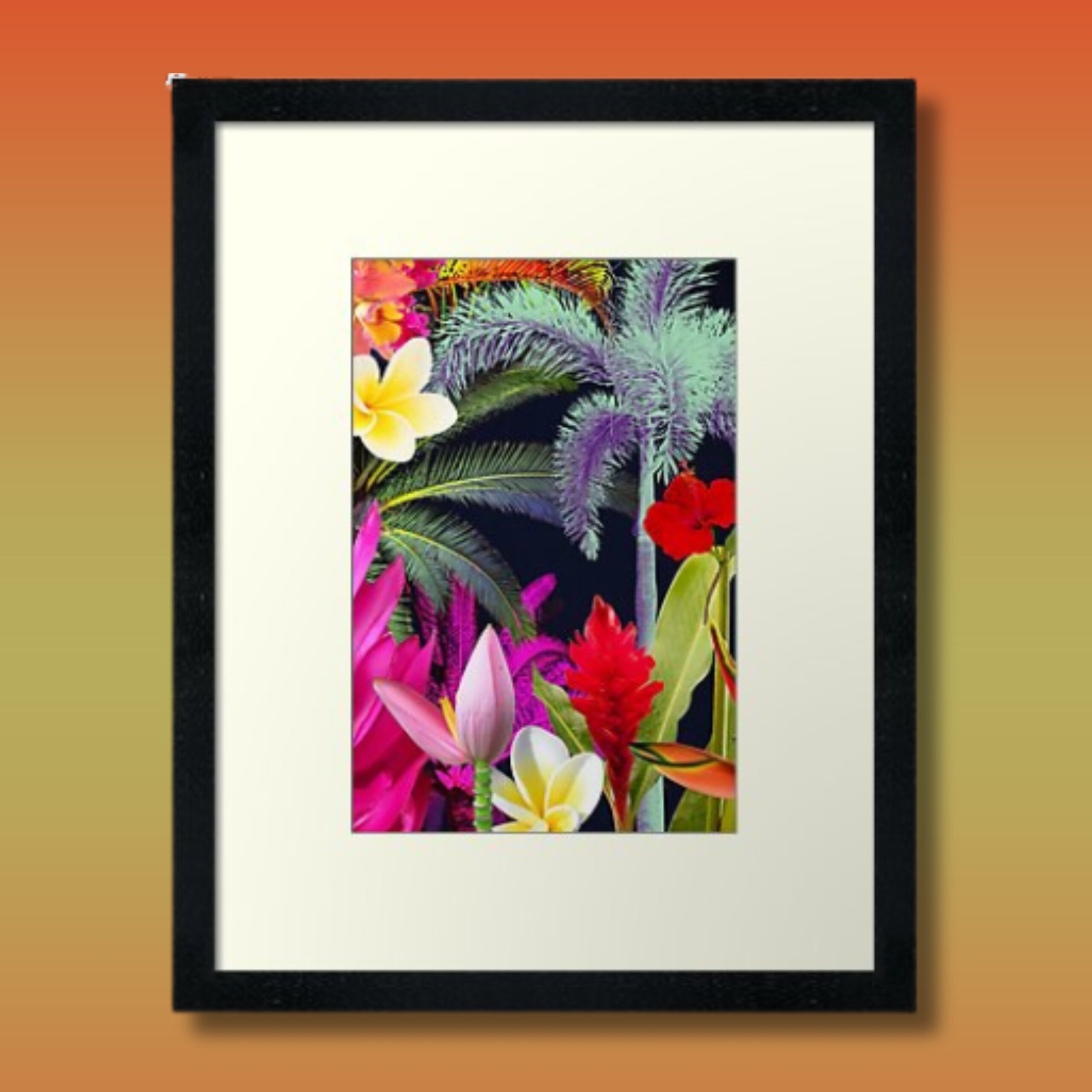 Tropical Garden Wall Art Framed
