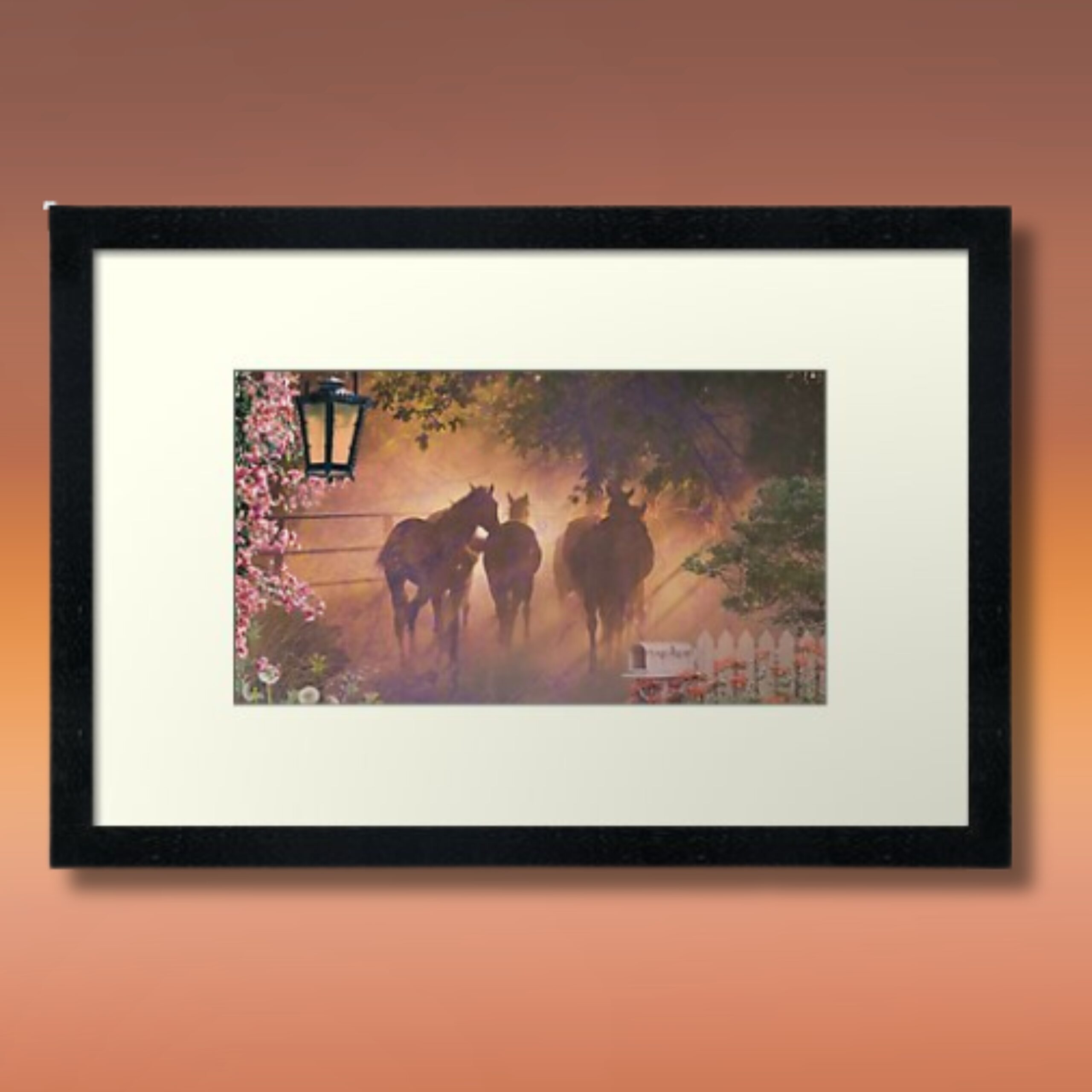 Whimsical Horse Trail Framed Wall Art