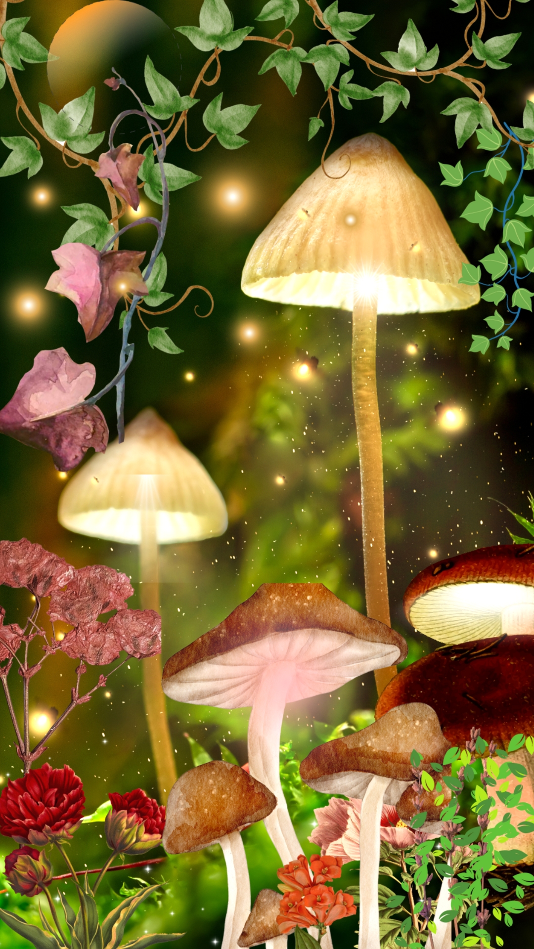 Whimsical Mushrooms Wall Art
