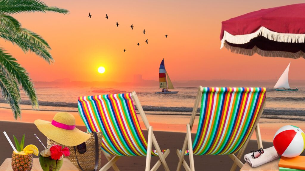 Sunset At The Beach Wall Art 300 dpi